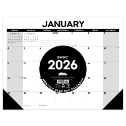 2026 Willow Creek Press Desk Pad Calendar, 22" x 17", Basic, January To December, 57209