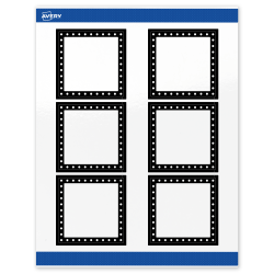 Avery® Print-To-The-Edge Labels With Sure Feed® Technology, S00-DKR-PRWGP10, Square, 3" x 3", Glossy White, Preprinted Black & White Polka Dots Design, Pack Of 60