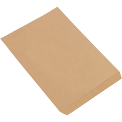 Partners Brand Flat Merchandise Bags, 10"W x 13"D, Kraft, Case Of 1,000