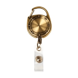 MyID Brass Carabiner Card Reel, 1 1/4"
