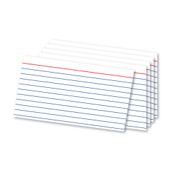 Office Depot® Brand Index Cards And Tray Set, 3" x 5", White, Pack Of 180 Cards