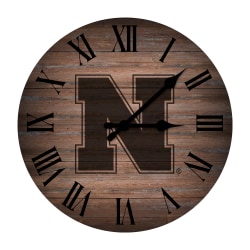 Imperial NCAA Rustic Wall Clock, 16", University Of Nebraska