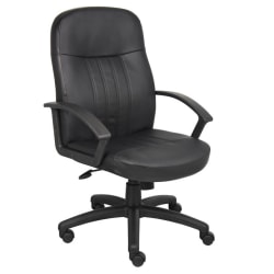 Boss Office Products Budget Ergonomic Mid-Back Chair, Black