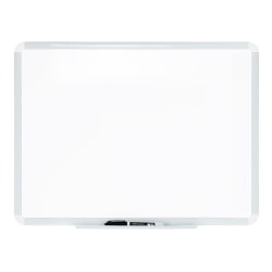 Office Depot® Brand Non-Magnetic Melamine Dry-Erase Whiteboard, 18" x 24", Plastic Frame With White Finish