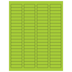 Tape Logic® Permanent Labels, LL170GN, Rectangle, 1 3/4" x 1/2", Fluorescent Green, Case Of 8,000