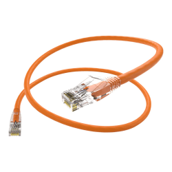 Unirise UNC Group Clearfit - Patch cable - RJ-45 (M) to RJ-45 (M) - 1 ft - CAT 6 - snagless - orange