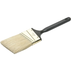 SKILCRAFT® Professional Grade Angle Sash Paint Brush, 25, Round Bristle, Hog Hair, Ebony (AbilityOne 8020-01-596-4254)