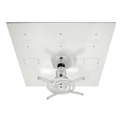 Amer Mounts Universal Drop Ceiling Projector Mount. Replaces 2'x2' Ceiling Tiles - Supports up to 30lb load, 360 degree rotation, 180 degree tilt