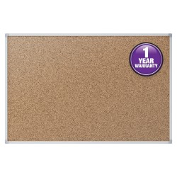 Mead® Bulletin Board, 24" x 18", Aluminum Frame With Natural Silver Finish
