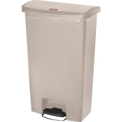 Rubbermaid® Commercial Slim Jim Front Step Container, 18 Gallons, Beige
