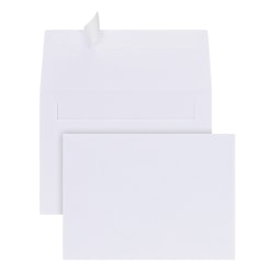 Office Depot® Brand Photo Envelopes, 4" x 6", Clean Seal, White, Box Of 50