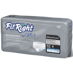 FitRight Active Male Guards, 6" x 11", White, Bag Of 52
