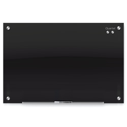 Quartet Infinity® Magnetic Glass Marker Unframed Whiteboard, 72" x 48", Black