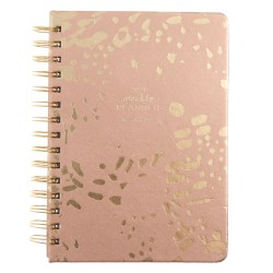 Russell & Hazel A5 Weekly/Monthly Planner, 5-7/8" x 8-1/4", Blush/Gold