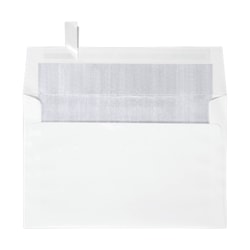 LUX Invitation Envelopes, A9, Peel & Press Closure, Silver/White, Pack Of 500