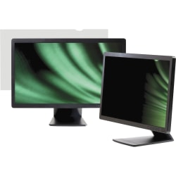 Business Source Widescreen Frameless Privacy Filter Black - For 24" Widescreen LCD Monitor - 16:10 - Anti-glare - 1