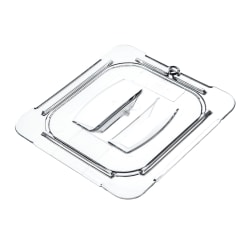StorPlus 1/6-Size Plastic Handled Lids, 7/8"H x 6 3/8"W x 6 3/4"D, Clear, Pack Of 6