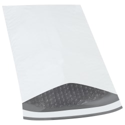 Partners Brand eCom Bubble-Lined Poly Mailers, 8 1/2" x 14 1/2", White, Case Of 100