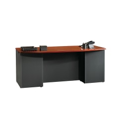 Sauder® Via Executive Desk, 71 1/2"W x 35 1/2"D, Classic Cherry/Soft Black
