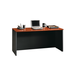 Sauder® Via 60"W Computer Desk Credenza, Classic Cherry/Soft Black