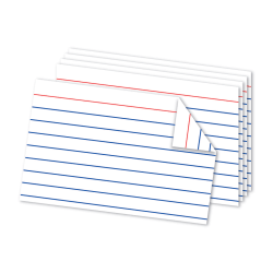 Office Depot® Brand Double Sided Index Cards, 4" x 6", White, Pack Of 100