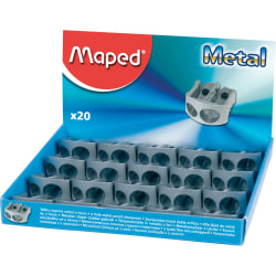Maped Classic 2 Hole Metal Pencil Sharpener, Display Of 20