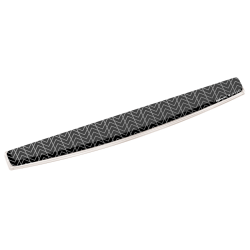 Fellowes® Photo Gel Keyboard Wrist Rest With Microban®, .75" H x 18.56" W x 2.31" D, Chevron Pattern, Black/White, 1 Each