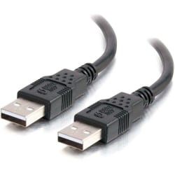 C2G 3.3ft USB Cable - USB A to USB A Cable - USB 2.0 - Black - M/M - USB cable - USB (M) to USB (M) - USB 2.0 - 3.3 ft - black