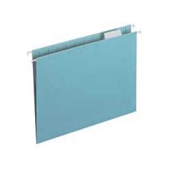 Smead® Hanging File Folders With Tabs, Letter Size, Aqua, Box Of 25 Folders