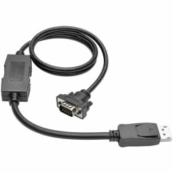 Tripp Lite 3ft DisplayPort to VGA Adapter Active Converter Cable Latches DP to HD15 DPort 1.2 M/M -  - P581003VGAV2