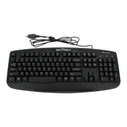 Seal Shield Silver Storm Wired Washable Keyboard, Black, STK503P