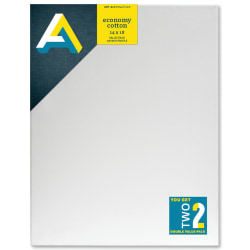 Art Alternatives Economy Cotton Stretched Canvases, 14"W x 18"H, Pack Of 2