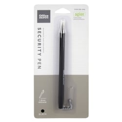 Office Depot® Brand Security Counter Pen With Antimicrobial Protection, Refill, Medium Point, 1.0 mm, Black Ink