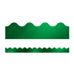 Carson Dellosa Sparkle And Shine Scalloped Borders, Emerald Green, Pack Of 13 Border Strips