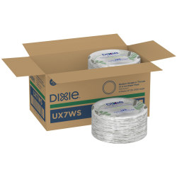 Dixie® 6 7/8" Medium-Weight Paper Plates, Pathways®, 500 Count (125 Plates Per Pack, 4 Packs Per Case)