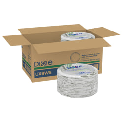 Dixie® 8 1/2" Medium-Weight Paper Plates, Pathways®, 500 Count (125 Plates Per Pack, 4 Packs Per Case)