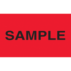 Tape Logic Preprinted Special Handling Labels, DL2781, "Sample", 5" x 3", Fluorescent Red, Roll Of 500
