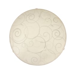 Simple Designs Flush-Mount Indoor Ceiling Light, 10"W, Round, White