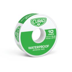 CURAD® Waterproof Adhesive Tape, 0.5" x 10 Yd., White, Pack Of 24