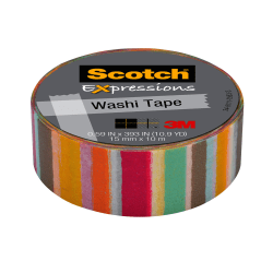 Scotch® Expressions Washi Tape, 5/8" x 393", Blurred Lines