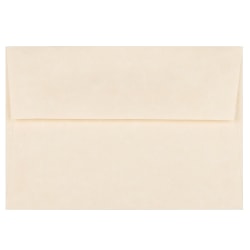 JAM Paper® Booklet Envelopes, #4 Bar (A1), Gummed Seal, 30% Recycled, Natural, Pack Of 25