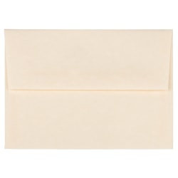 JAM Paper® Booklet Invitation Envelopes, A2, Gummed Seal, 30% Recycled, Natural, Pack Of 25