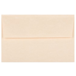 JAM Paper® Booklet Invitation Envelopes, A8, Gummed Seal, 30% Recycled, Natural, Pack Of 25