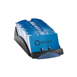 Rolodex® VIP® Open Business Card File, 2 1/4" x 4", 500 Card, Black