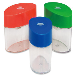 Integra Plastic Sharpener, 2 1/8"H, Assorted Colors