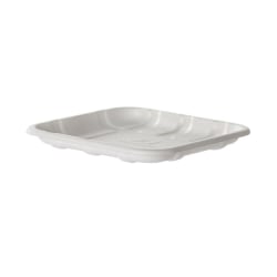 Eco-Products Vanguard Meat And Produce Trays, 9/16"H x 5-9/16"W x 5-9/16"D, White, Pack Of 600 Trays