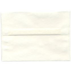 JAM Paper® Parchment Booklet Invitation Envelopes, A7, Gummed Seal, 30% Recycled, White, Pack Of 25
