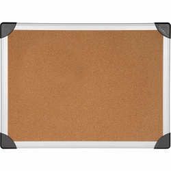 Lorell® Mounting Cork Bulletin Board, 48" x 96", Silver Aluminum Frame