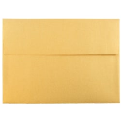 JAM Paper® Booklet Invitation Envelopes, A7, Gummed Seal, Stardream Metallic Gold, Pack Of 25