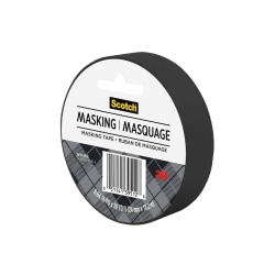 Scotch® Expressions Masking Tape, 3" Core, 1" x 20 Yd., Black